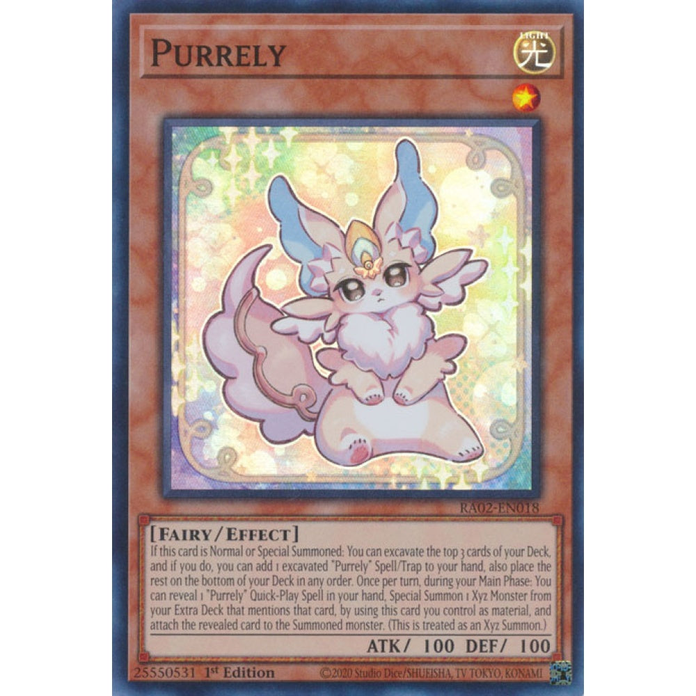 Purrely RA02-EN018 Platinum Platinum Secret Rare Yu-Gi-Oh 25th Anniversary Rarity Collection II in Art