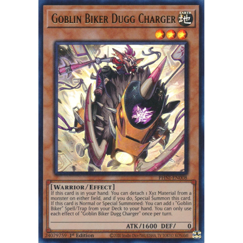 Goblin Biker Dugg Charger MP25-EN051 Prismatic Prismatic Secret Rare Yu-Gi-Oh 2025 Mega-Pack Tin in Art