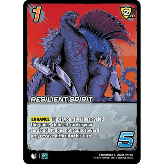 Resilient Spirit GDZ01 67/186 GDZ01 Universus Godzilla: Reign of Kaiju Foundation C