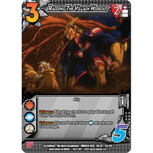 Raiding the Villain Hideout, 35/36, XR-SE, UniVersus, MHA04 League of Villains