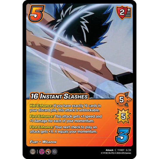 16 Instant Slashes, 6/39, C, UniVersus, Yu Yu Hakusho: Dark Tournament