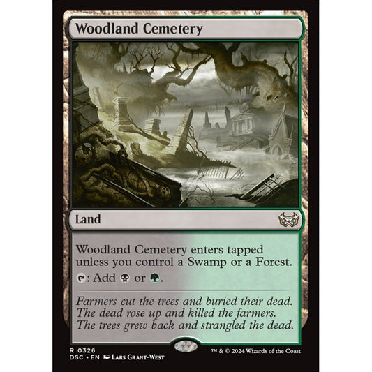 Woodland Cemetery, 326, rare, Magic: The Gathering, Duskmourn: House of Horror