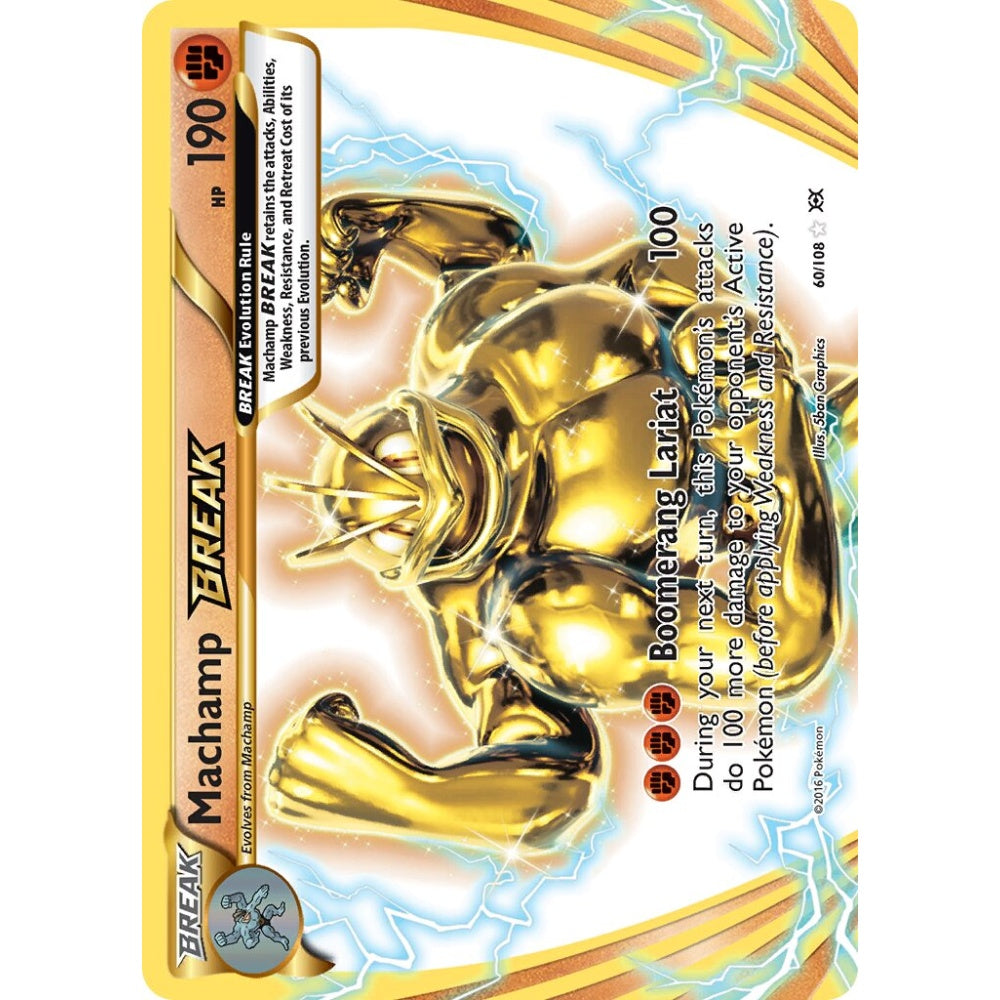 Machamp BREAK Rare BREAK 60/108 Pokemon Card Game Evolutions