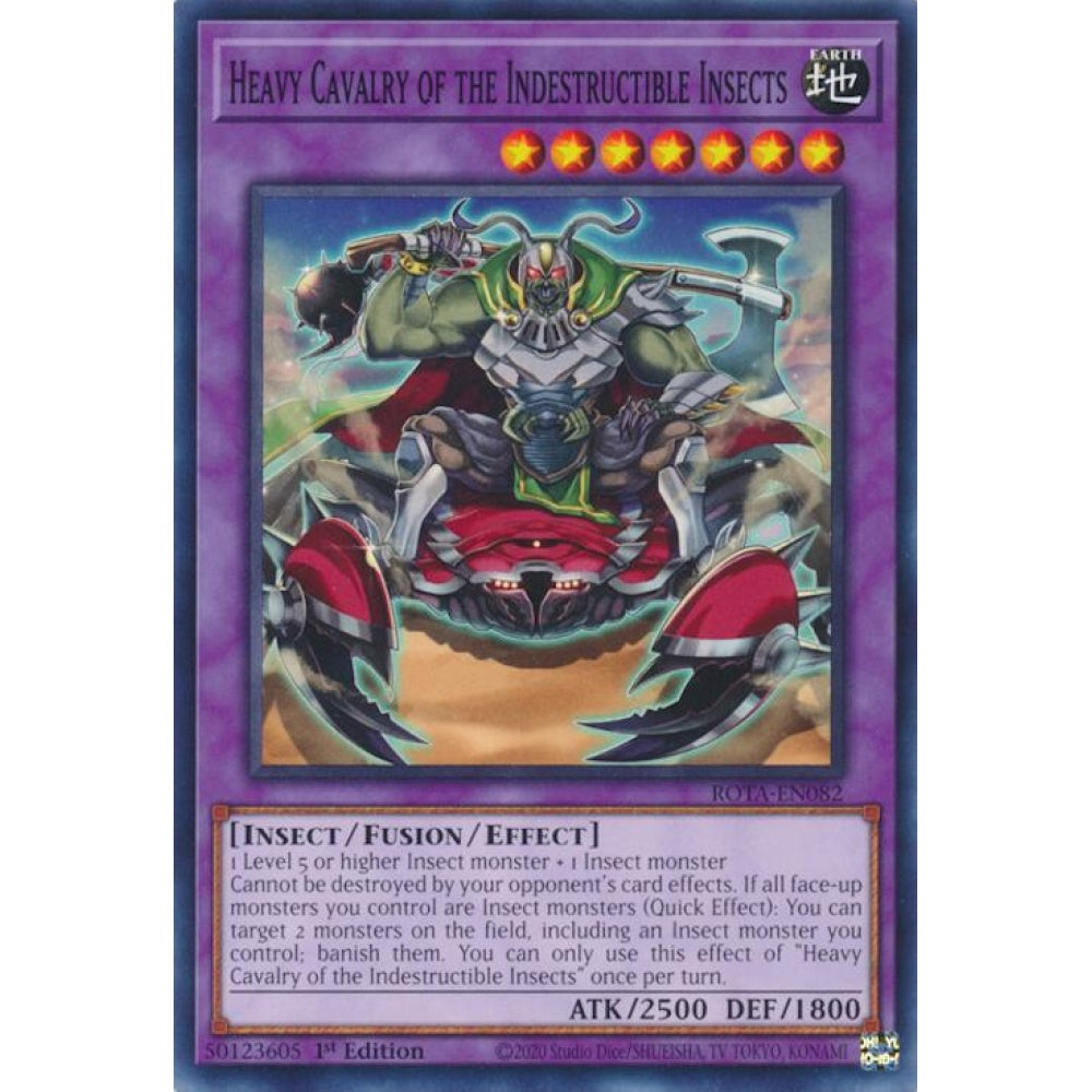 Heavy Cavalry of the Indestructible Insects ROTA-EN082 Common Yu-Gi-Oh Rage of the Abyss