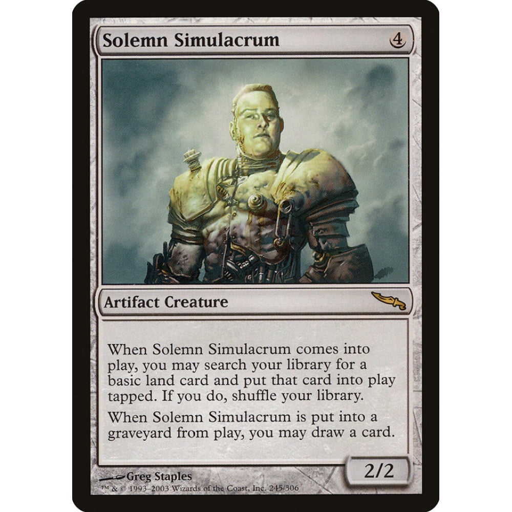 Solemn Simulacrum rare 245 Magic the Gathering Mirrodin