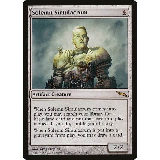 Solemn Simulacrum rare 245 Magic the Gathering Mirrodin