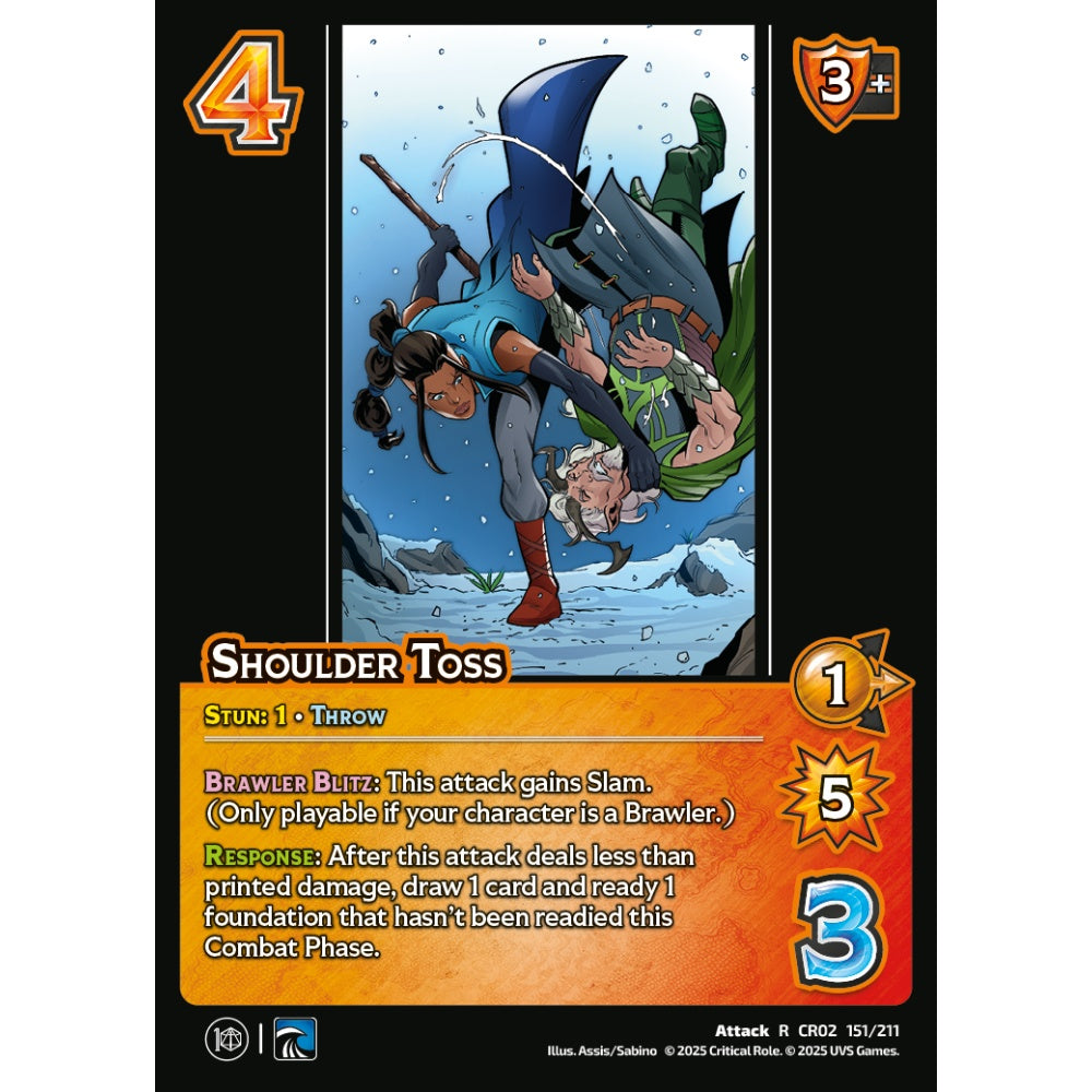 Shoulder Toss, 151/211, CR02, Universus, Critical Role: Heroes Of Exandria, Attack, R