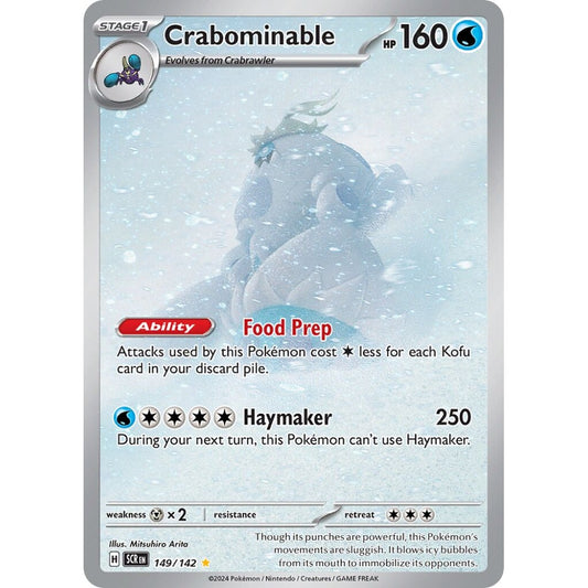 Crabominable Illustration Rare 149/142 Pokemon Card Game Stellar Crown