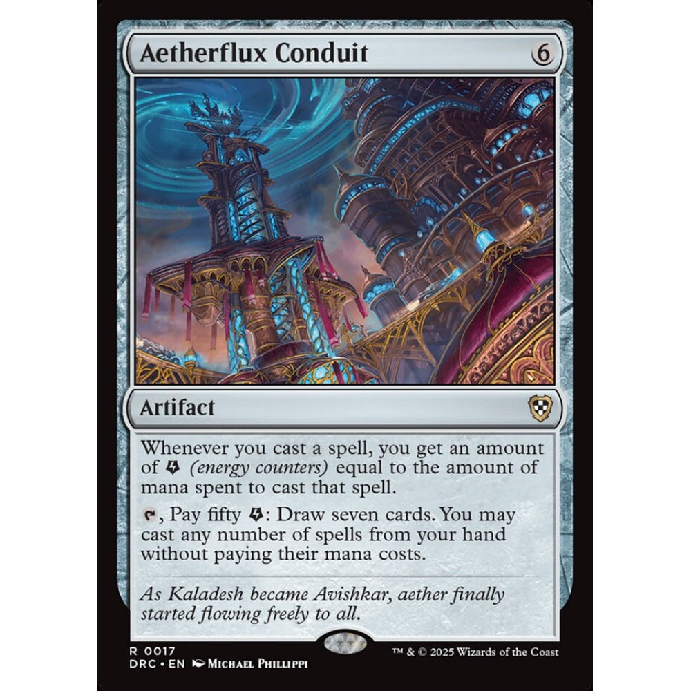 Aetherflux Conduit, 17, rare, Magic: The Gathering, Aetherdrift Commander