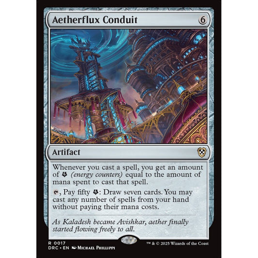 Aetherflux Conduit, 17, rare, Magic: The Gathering, Aetherdrift Commander
