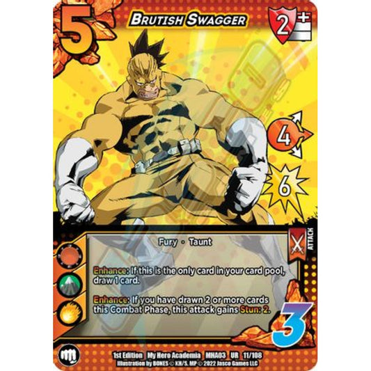 Brutish Swagger, 11/108, UR, UniVersus, MHA03 Heroes Clash