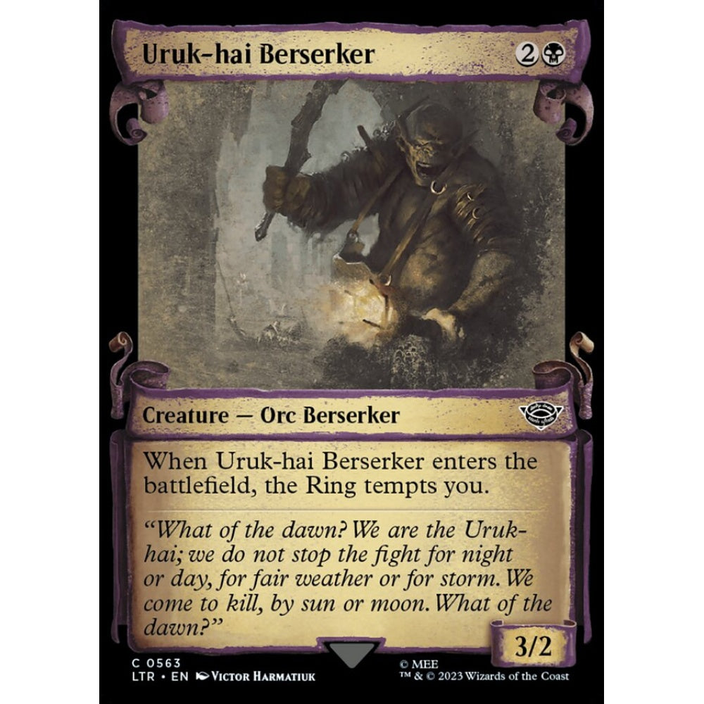 Uruk-hai Berserker, common, 563, Magic the Gathering, The Lord of the Rings: Tales of Middle-earth