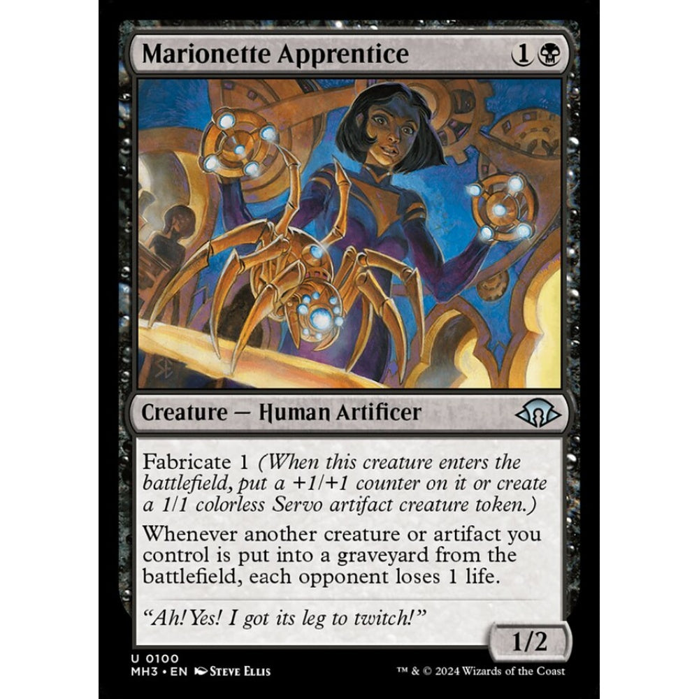 Marionette Apprentice, 100, uncommon, Magic: The Gathering, Modern Horizons 3