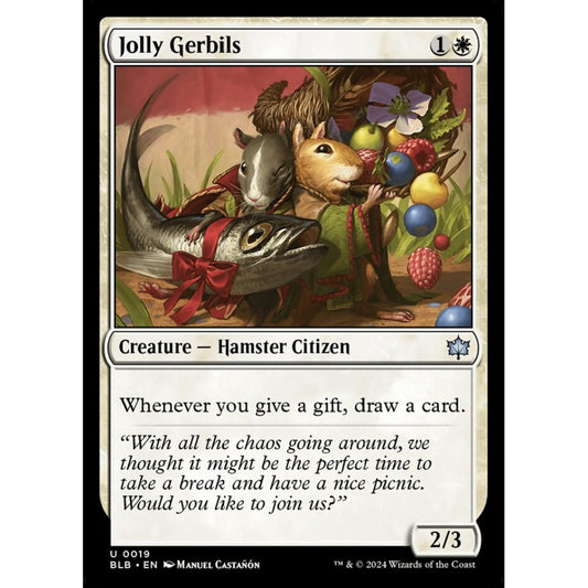 Jolly Gerbils, 19, uncommon, Magic: The Gathering, Bloomburrow