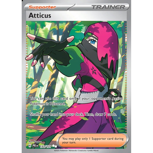 Atticus Ultra Rare 133/131 Pokemon Card Game Prismatic Evolutions