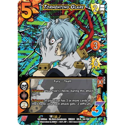 Tormenting Glare, 058/108, XR-R, UniVersus, MHA04 League of Villains