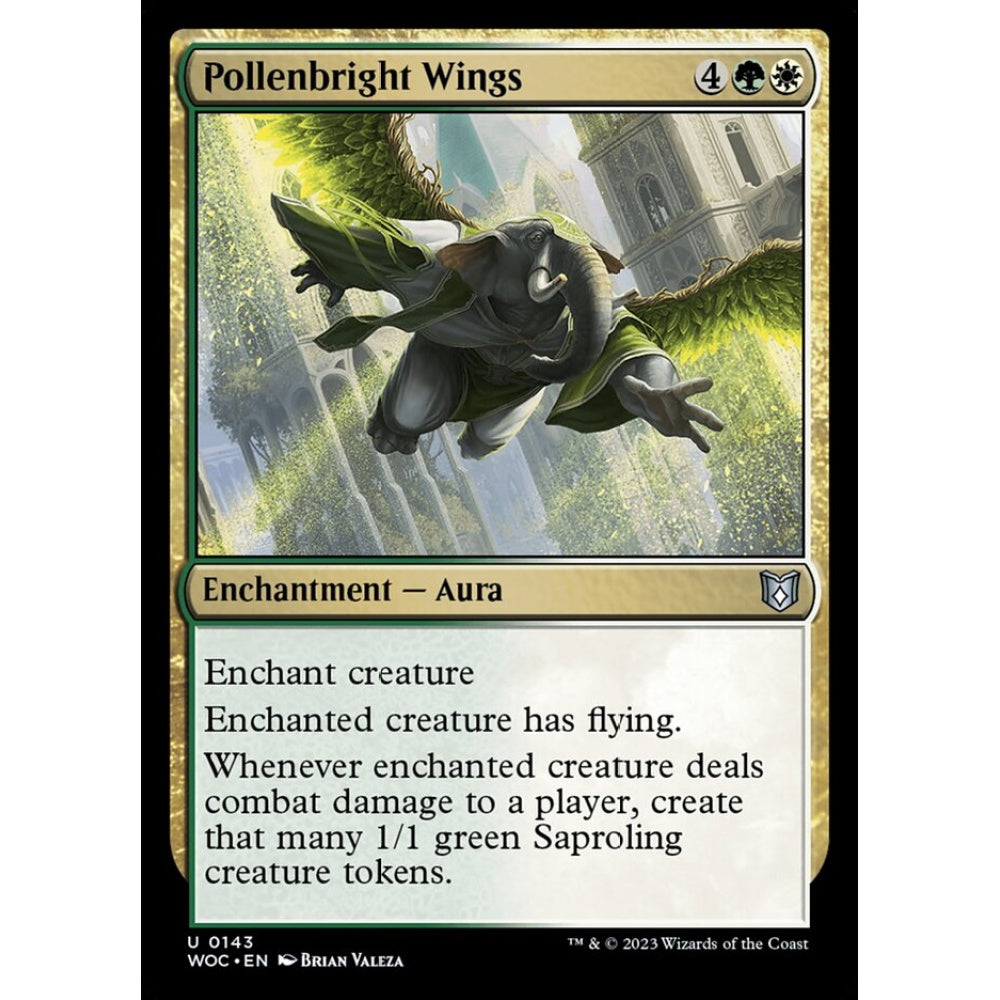 Pollenbright Wings, uncommon, 143, Magic the Gathering, Wilds of Eldraine Commander