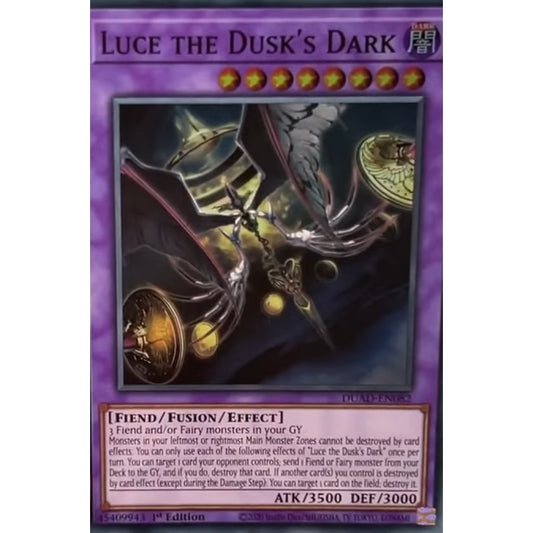 Luce the Dusk's Dark DUAD-EN082 Super Super Rare Yu-Gi-Oh Duelist's Advance in Art
