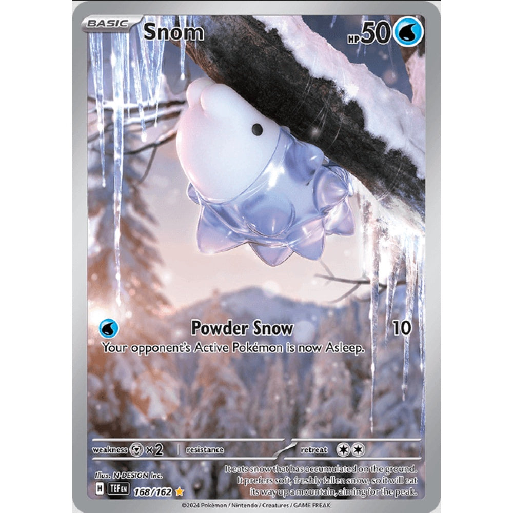 Snom, Art Rare, 168/162, Pokemon Card Game, Temporal Forces