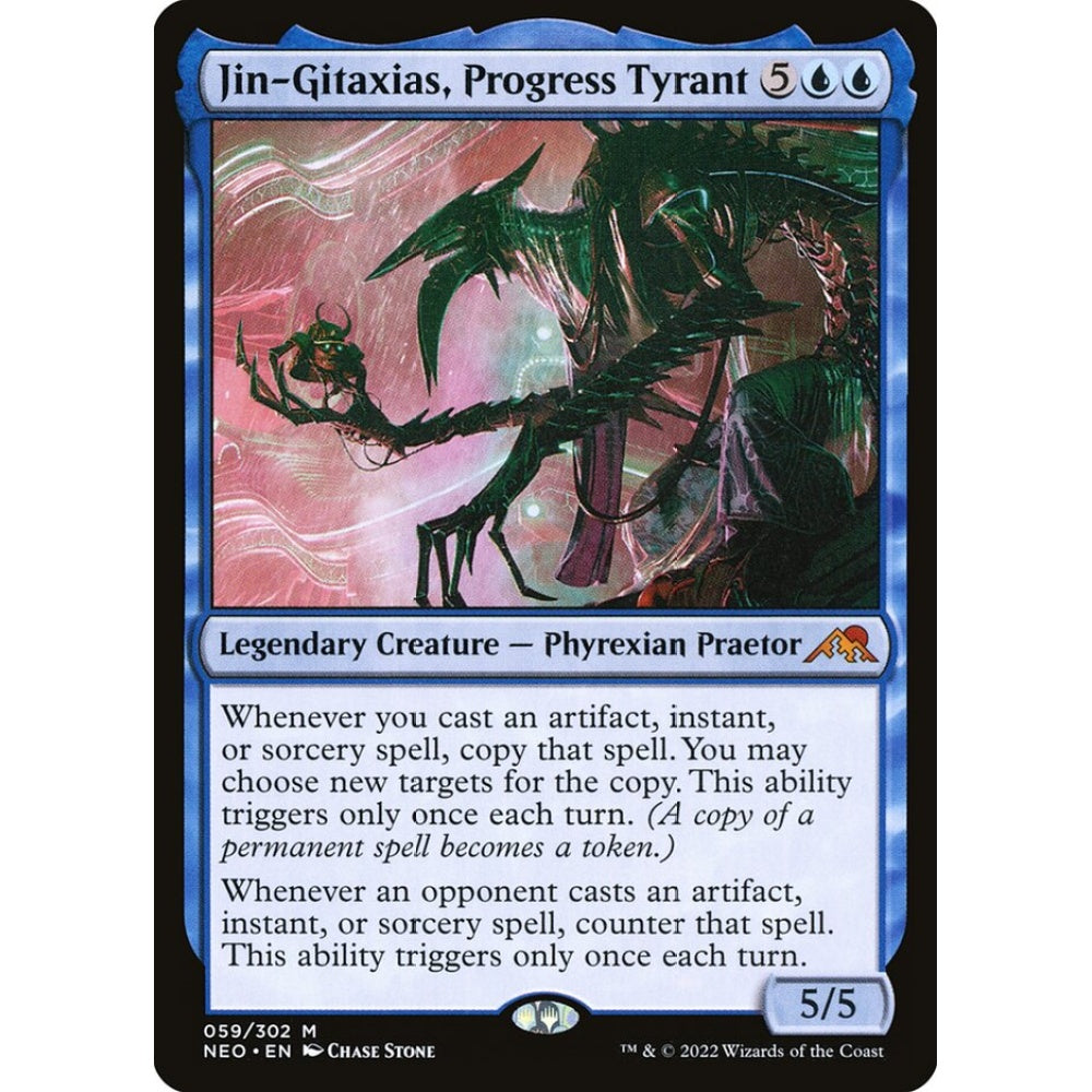 Jin-Gitaxias, Progress Tyrant mythic 59 Magic the Gathering Kamigawa: Neon Dynasty Japanese