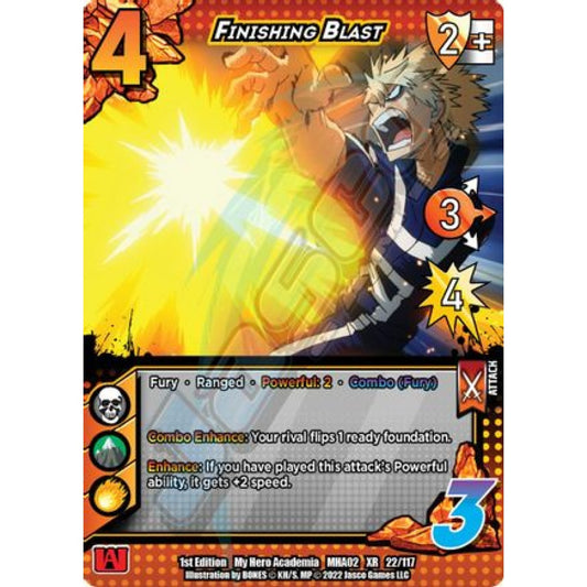 Finishing Blast, 22/117, XR, UniVersus, MHA02 Crimson Rampage