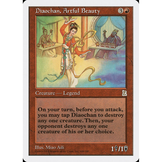 Diaochan, Artful Beauty rare 108 Magic the Gathering Portal Three Kingdoms