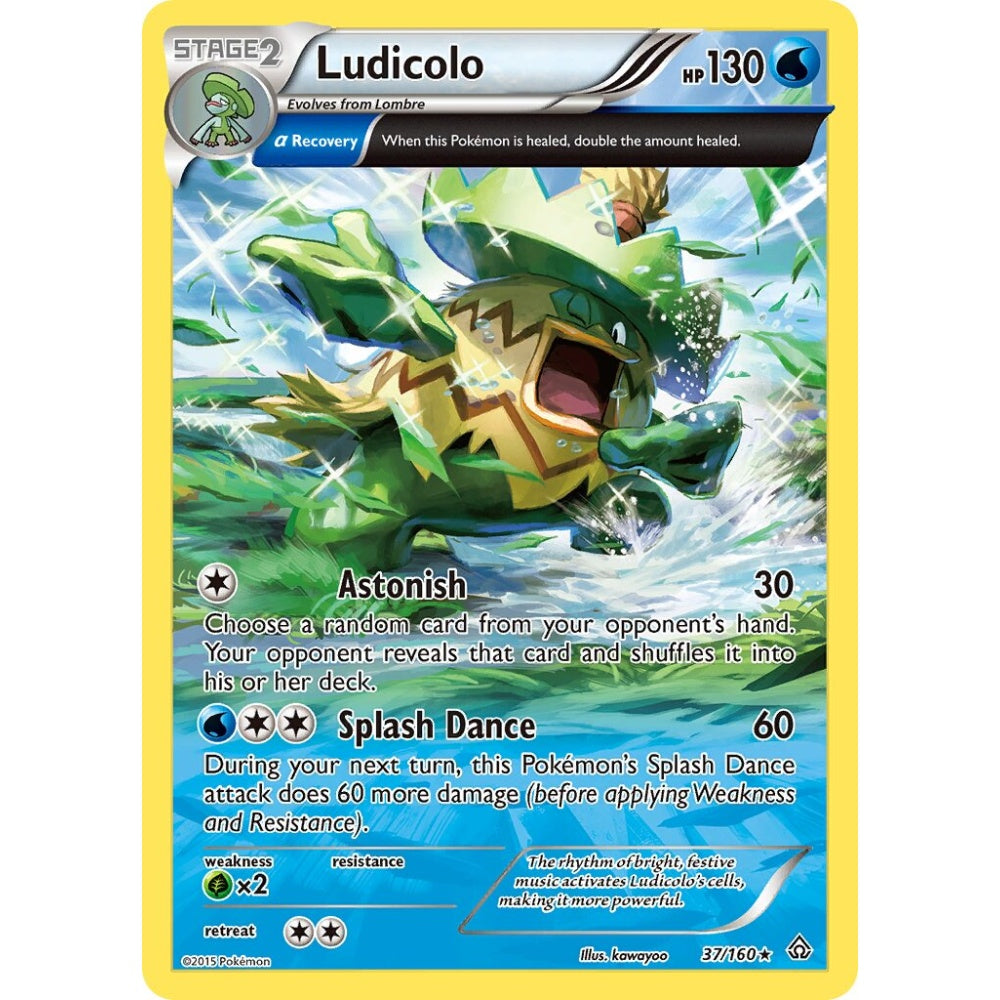 Ludicolo Rare 37/160 Pokemon Card Game Primal Clash