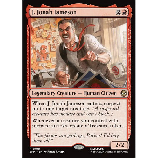 J. Jonah Jameson rare 81 Magic the Gathering Marvel's Spider-Man