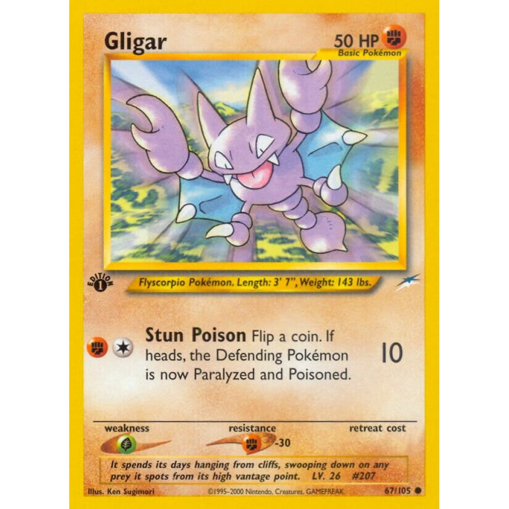 Gligar Common 67/105 Pokemon Card Game Neo Destiny
