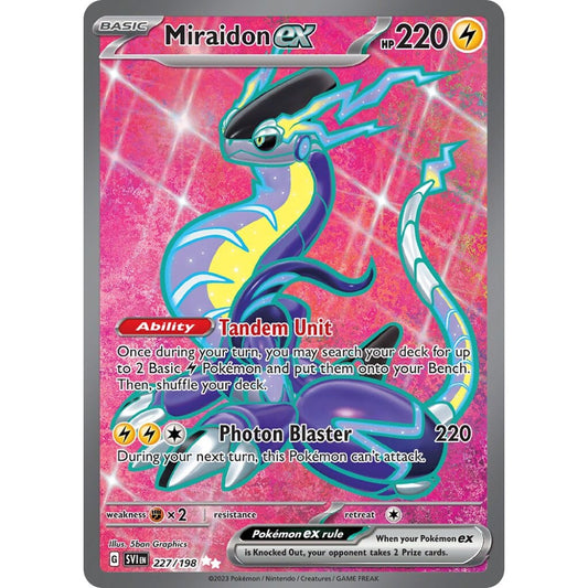 Miraidon ex Ultra Rare 227/198 Pokemon Card Game Scarlet & Violet