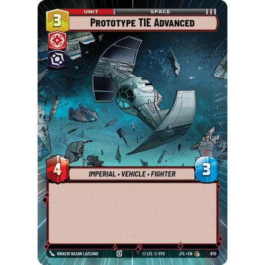 Prototype TIE Advanced, C, JTL 870) Hyperspace Foil, Star Wars Unlimited
