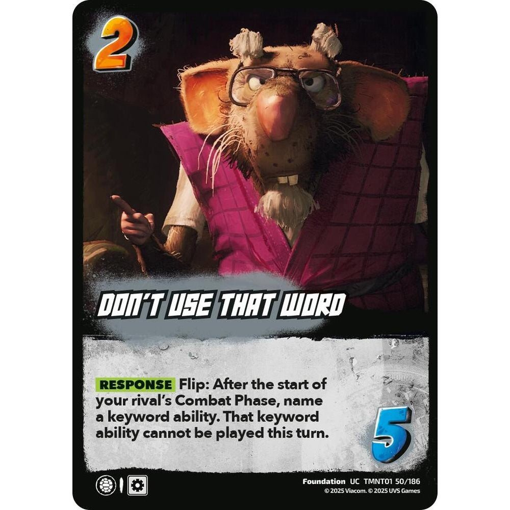 Don't Use That Word 50/186 TMNT01 Universus Teenage Mutant Ninja Turtles Foundation UC