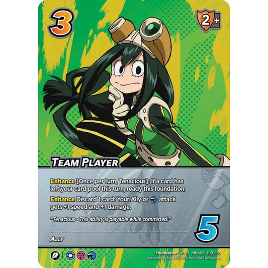 Team Player, 108/153, XR-R, UniVersus, MHA06 Jet Burn