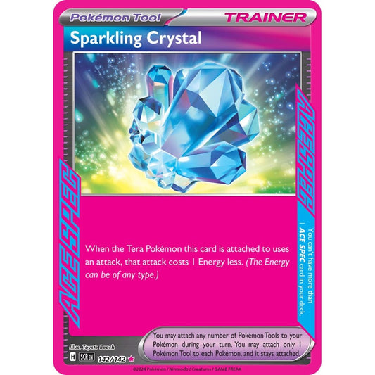 Sparkling Crystal ACE SPEC Rare 142/142 Pokemon Card Game Stellar Crown