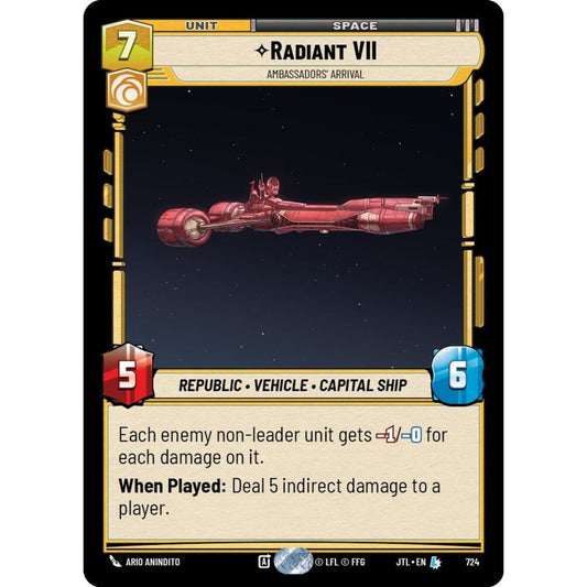 Radiant VII, L, JTL 724) Foil, Star Wars Unlimited