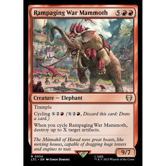 Rampaging War Mammoth, rare, 34, Magic the Gathering, Tales of Middle-earth Commander