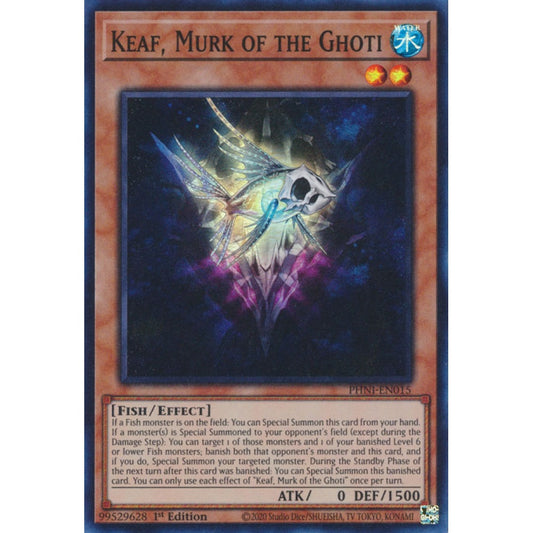 Keaf, Murk of the Ghoti PHNI-EN015 Super Super Rare Yu-Gi-Oh Phantom Nightmare in Art