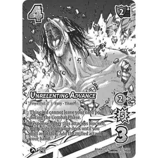 Unrelenting Advance 218/189 AOT03 Universus Attack on Titan: Apocalypse Attack UR-ALT