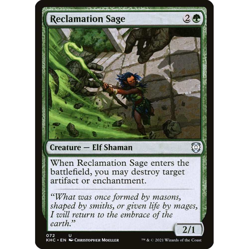 Reclamation Sage uncommon 72 Magic the Gathering Kaldheim Commander