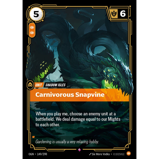 Carnivorous Snapvine OGN-149/298 Riftbound Card Game Origins Rare