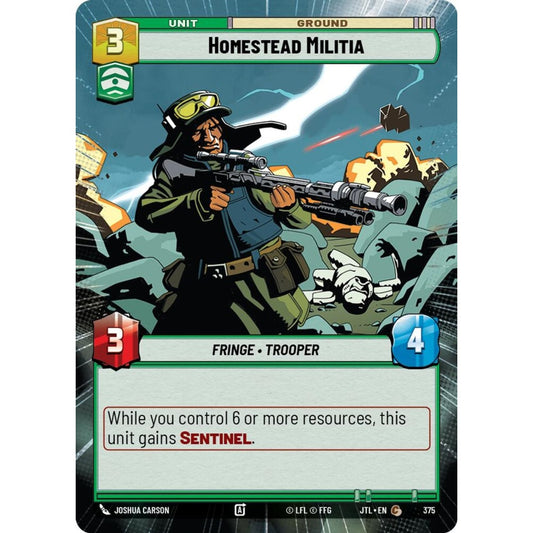 Homestead Militia, C, JTL 375) Hyperspace, Star Wars Unlimited