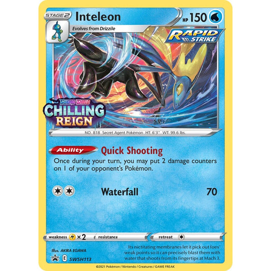 Inteleon Promo SWSH113 Pokemon Card Game Sword & Shield Promos