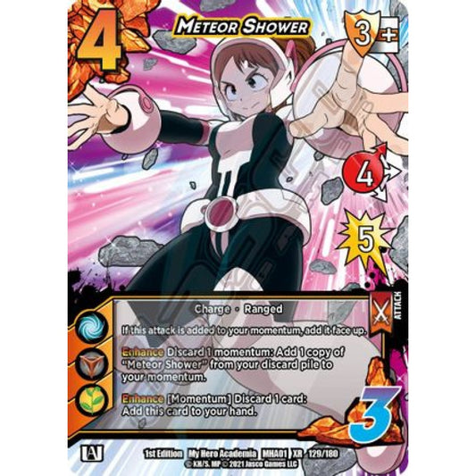 Meteor Shower, 129/180, XR, UniVersus, MHA01 My Hero Academia