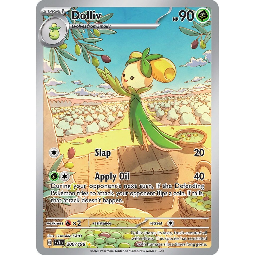 Dolliv Illustration Rare 200/198 Pokemon Card Game Scarlet & Violet