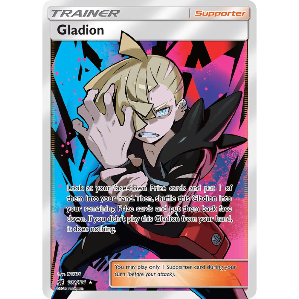 Gladion Rare Ultra 109/111 Pokemon Card Game Crimson Invasion