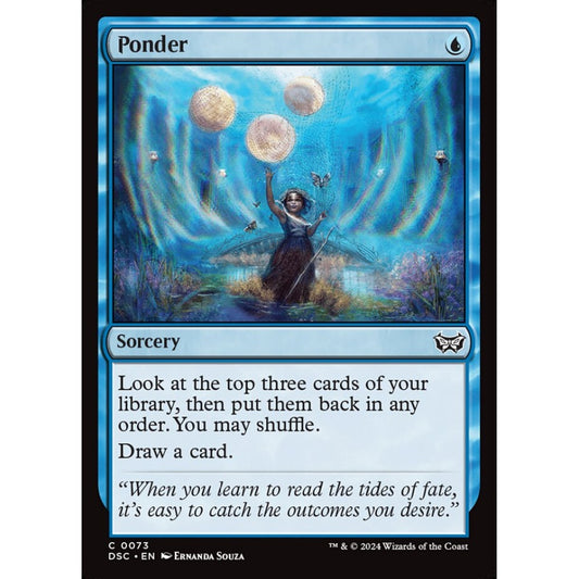 Ponder, 73, common, Magic: The Gathering, Duskmourn: House of Horror