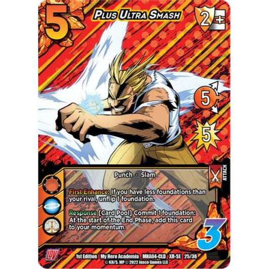 Plus Ultra Smash, 25/36, XR-SE, UniVersus, MHA04 League of Villains