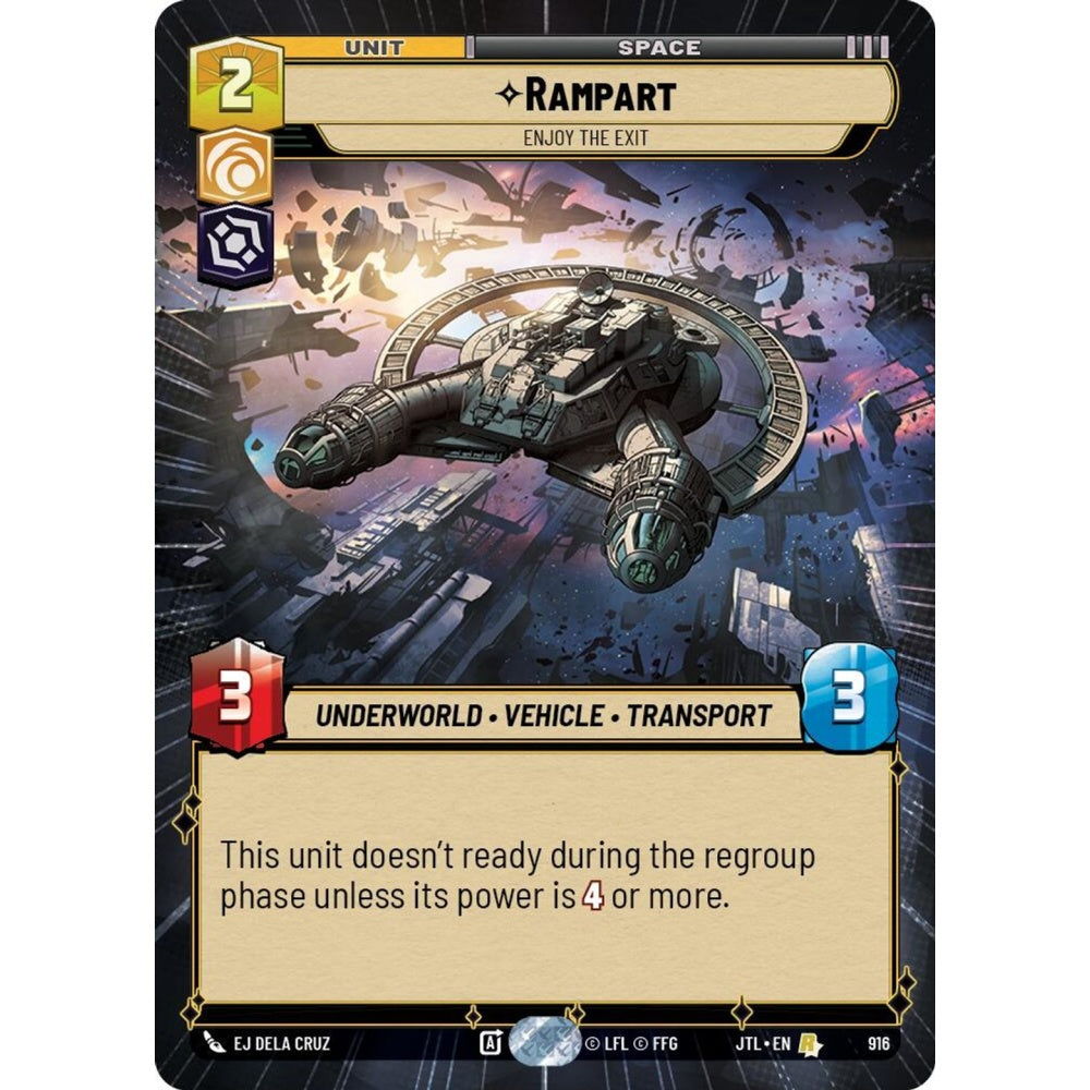 Rampart, R, JTL 916) Hyperspace Foil, Star Wars Unlimited