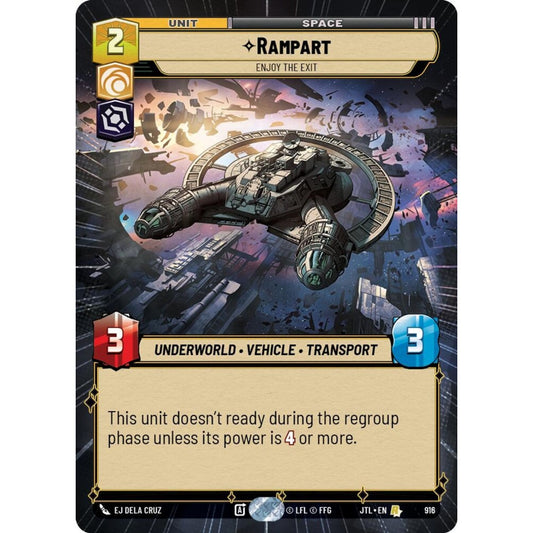 Rampart, R, JTL 916) Hyperspace Foil, Star Wars Unlimited