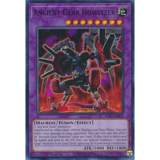 Ancient Gear Howitzer RA03-EN035 Super Super Rare Yu-Gi-Oh Quarter Century Bonanza in Art
